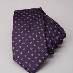 Louis Philippe Purple Embroidered Tie-picture-22