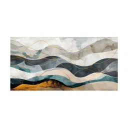 999Store Multicolor Canvas Abstract Waves Painting image 2