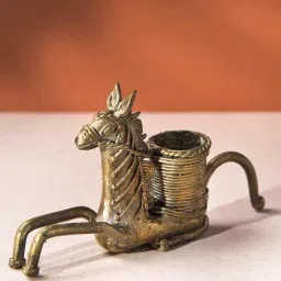 Fabindia Yatan Brass Horse Candle Holder-picture-38