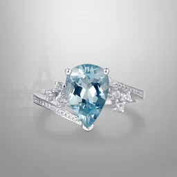 Designs & You Silver-Plated American Diamond-Studded Teardrop Finger Ring-picture-20