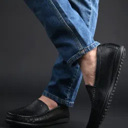Louis Stitch Men's Black Loafers-image-28