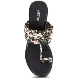 Metro Women's Multicolor Toe Ring Wedges image 3