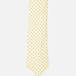 Louis Philippe Yellow Embroidered Tie image 3