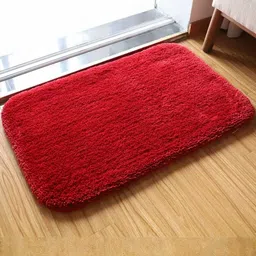 RJVT Red Microfibre 1400 GSM Bath Rugs-image-92