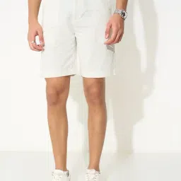 Peregrine By Pantaloons White Regular Fit Striped Shorts-image-60