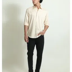 Basics Off White Slim Fit Shirt image 3