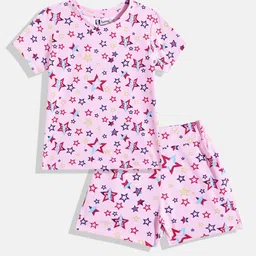 Eteenz Girls Star Print T-shirt with Shorts-image-77