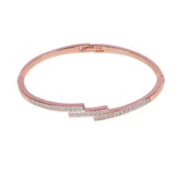 laksh Rosegold Staggered Slim Line Diamond Bracelet for Women and Grils-picture-49