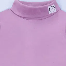 KiddoPanti Unisex Solid Turtle Neck T-shirt image 3