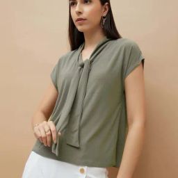 Code by Lifestyle Olive Solid T-Shirt-picture-35
