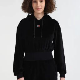 TOMMY HILFIGER Black Blended Regular Fit Hoodie-picture-21