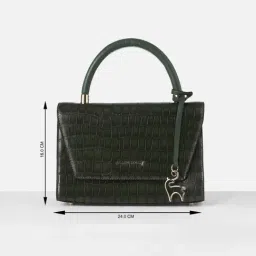 Allen Solly Green Animal Effect Handbag image 5