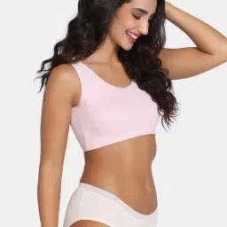 Zivame Light Pink Non Wired Non-padded Bralette image 3