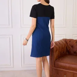 R.Code by The Roadster Life Co. Denim Midi Dress image 4