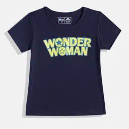 Eteenz Girls Wonder Woman Printed Pure Cotton T-shirt-picture-53
