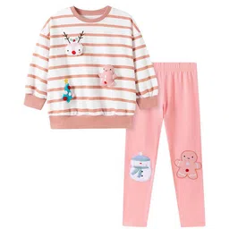StyleCast x Revolte Girls Striped T-shirt and Trousers Clothing Set-picture-48