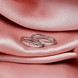 GIVA 925 Sterling Silver Rhodium Plated Eternity Couple Band-picture-18