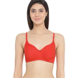 Clovia Red Non-Wired Padded T-Shirt Bra-picture-15
