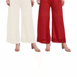 MIXFIT Women Pack of 2 Textured High-Rise Parallel Trousers-image-85