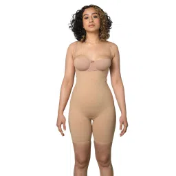 ButtChique Full-bodysuit Beige Shapewear All Over Sculpting With Adjustable Straps image 1
