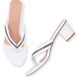 KALINI Embellished PVC Party Block Sandals-picture-12