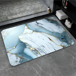 SYGA Non-Slip Marble Print Bathroom & Door Mat - Ultra Absorbent, Stain-Resistant & Premium Comfort Floor Mat-image-83