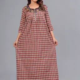 DGSM CRAFT Checked Maxi Nightdress-picture-18