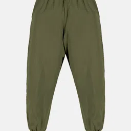 Kiddopanti Unisex Solid Track Pant - Military Green image 3