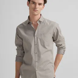 Crocodile Striped Spread Collar Regular Fit Casual Shirt-picture-37