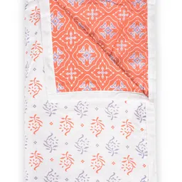 Divine Casa 100% Cambric Cotton Single Bed All Season Reversible AC Dohar Ethnic Print - Peach Fuzz image 3