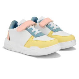 Steprite Colour Blocked Velcro Closer Sneakers - Yellow & White image 4