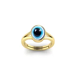 Pranjal Gems Unisex Blue Evil Eye Protection Finger Ring-picture-12