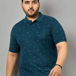 Zigo Plus Size Conversational Printed Polo Collar T-shirt-picture-28