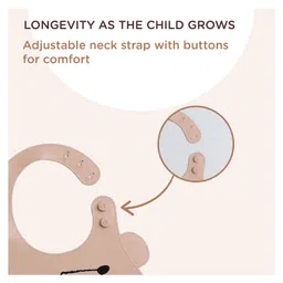 Polka Tots Waterproof Silicone Feeding Bibs with Adjustable Snap Buttons Orange Car Print - Brown image 4