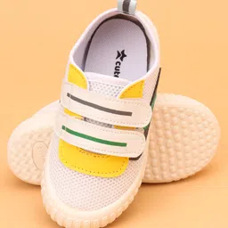 Cute Walk by Babyhug Velcro Closure Colour Block Casual Shoes - White image 5