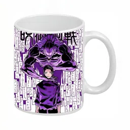 Mr UVD White & Purple Graphic Printed Ceramic Glossy Mug 350 ml-picture-38