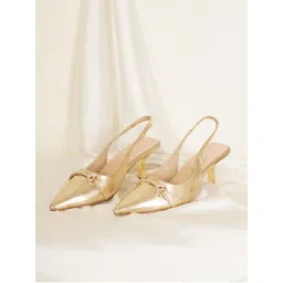 Sherrif Shoes Womens Stiletto Heel Sandals for Elegant Everyday Style - Gold-image-6