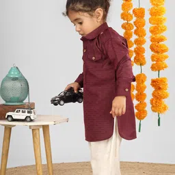 Polka Tots Kids Regular Kurta with Pyjamas image 4