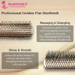 Majestique Golden Fusion Vent Hair Brush for Blow Drying - Styling and Solon for Men and Women image 3