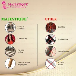 Majestique Golden Fusion Vent Hair Brush for Blow Drying - Styling and Solon for Men and Women image 5