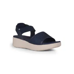Bata Comfit Women Navy Blue Platform Sandal Heels-image-92