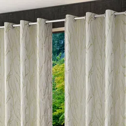 presto Green Poly Cotton Window Curtain image 1