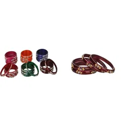 SOMIL Set Of 28 Artificial Stones Studded Bangles-image-54