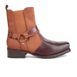 MILLE DOLLARI Men Patterned High Ankle Regular Boots image 2