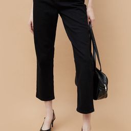 Fame Forever by Lifestyle Women Cotton Straight Fit Mid-Rise Light Fade Cropped Jeans-picture-47