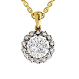 Sparkles Lab Grown Diamond 0.58 Carat Round Halo Pendant for Women-picture-16
