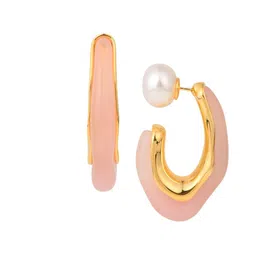 Reenisaa Oval Half Hoop Earrings image 3