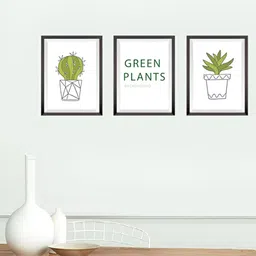 Asian royal White & Green Plants Printed Self Adhesive Wall Sticker-picture-16
