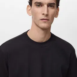MANGO MAN Ribbed T-shirt image 4