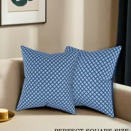 RUBOXA Blue Set of 7 Geometric Round Cushion Covers image 3